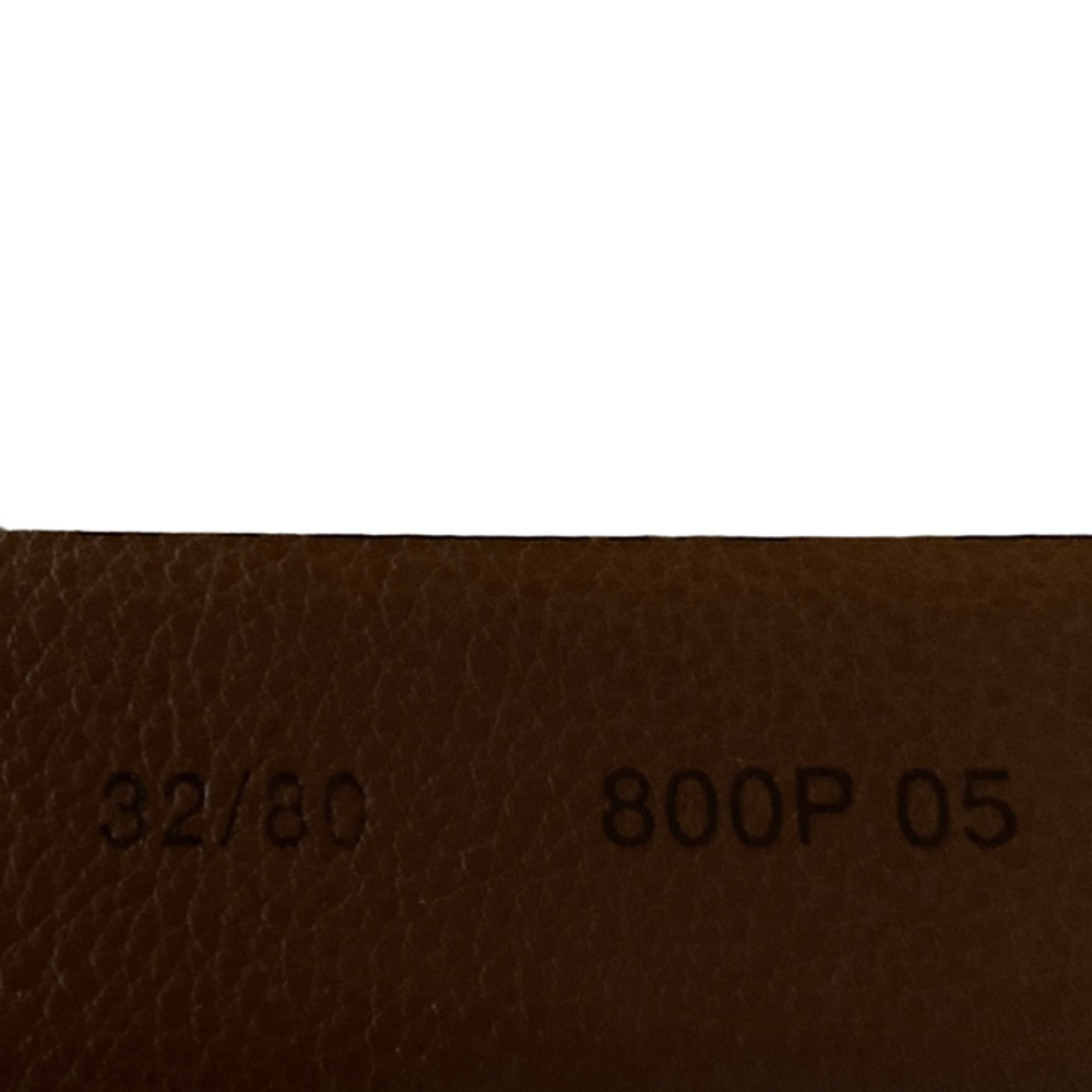 Men's Unbranded Brown Leather Belt Size 32/80 - Picture 4 of 4